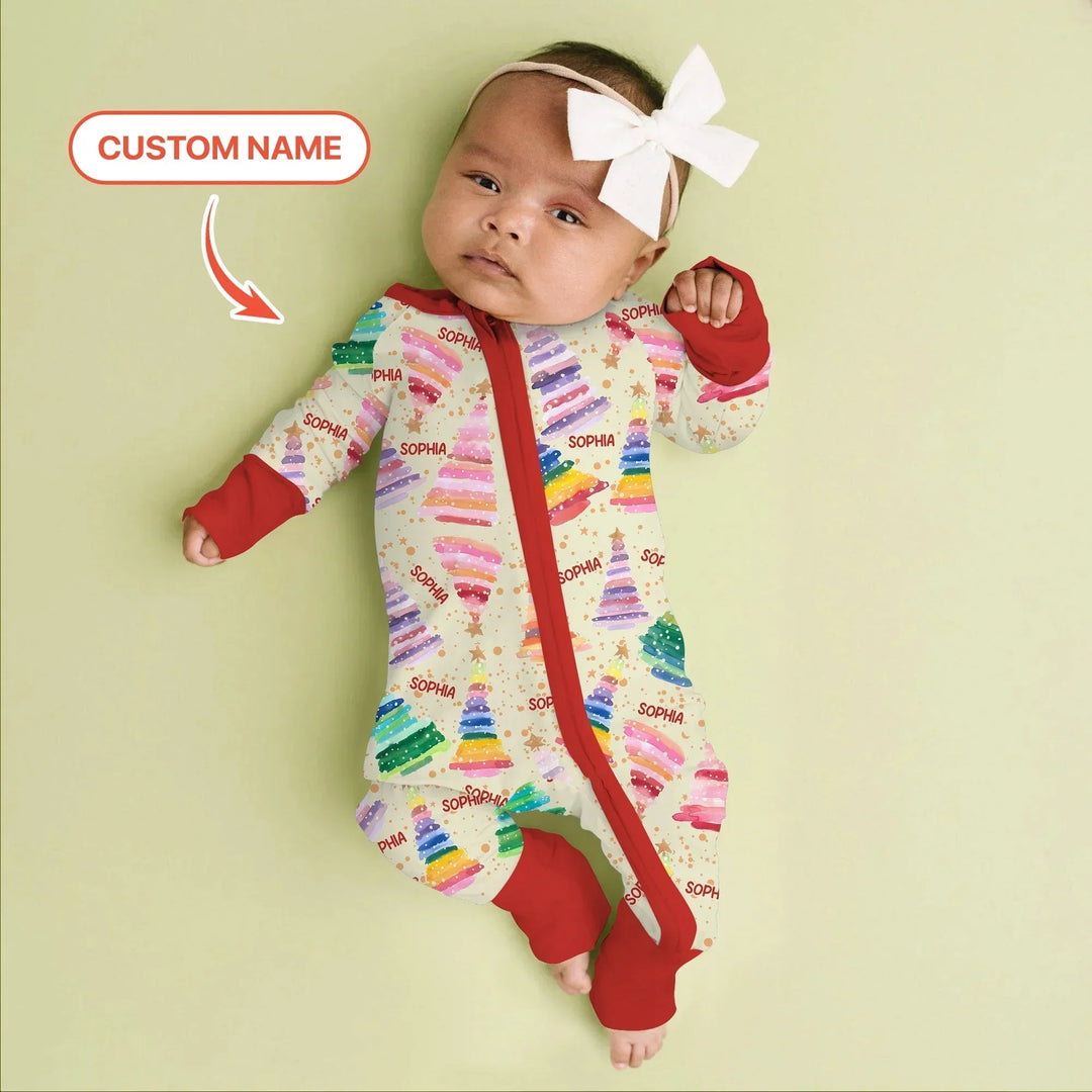 Personalized Twinkle Christmas Trees Convertible Zippy , Personalized Twinkle Christmas Trees Convertible Zippy - 0-3M