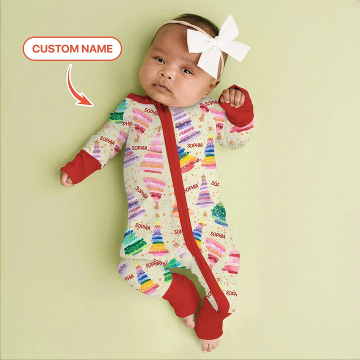 Personalized Twinkle Christmas Trees Convertible Zippy , Personalized Twinkle Christmas Trees Convertible Zippy - 0-3M