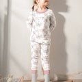 Pink Bear Toile de jouy Two Piece Long Sleeve Pajama Set , Pink Bear Toile de jouy Two Piece Long Sleeve Pajama Set - 12-18M