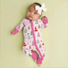 Pink Christmas Tree Farm Convertible Zippy , Pink Christmas Tree Farm Convertible Zippy - 0-3M