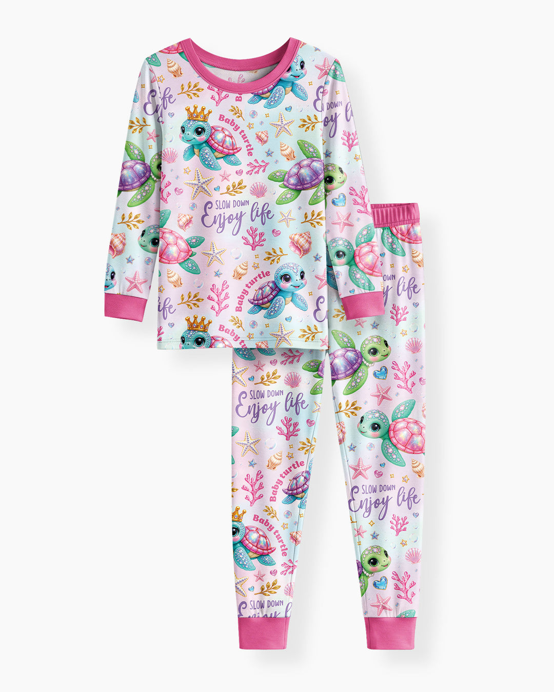Baby Turtle Bamboo Two Piece Long Sleeve Pajama Set