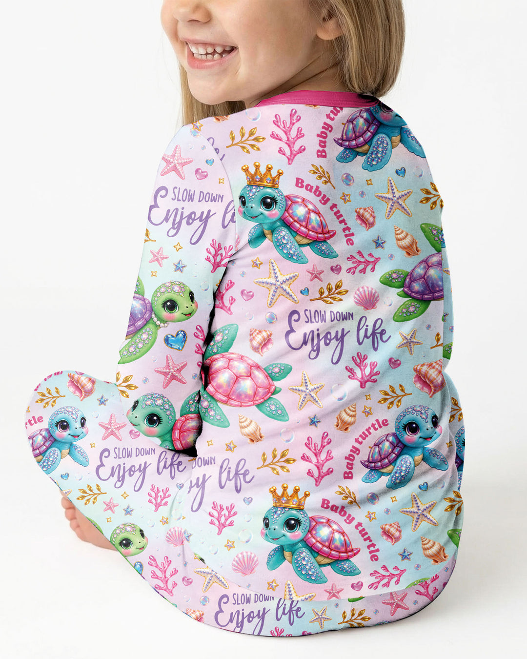 Baby Turtle Bamboo Two Piece Long Sleeve Pajama Set