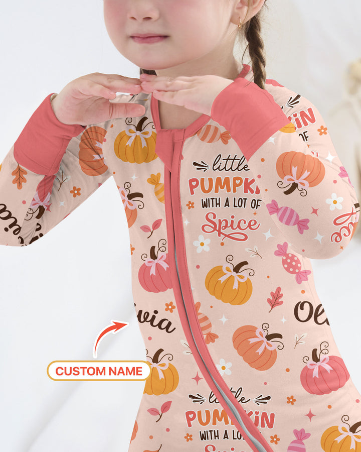 Custom Name Little Pumpkin With A Lot Of Spice Bamboo Convertible Zippy