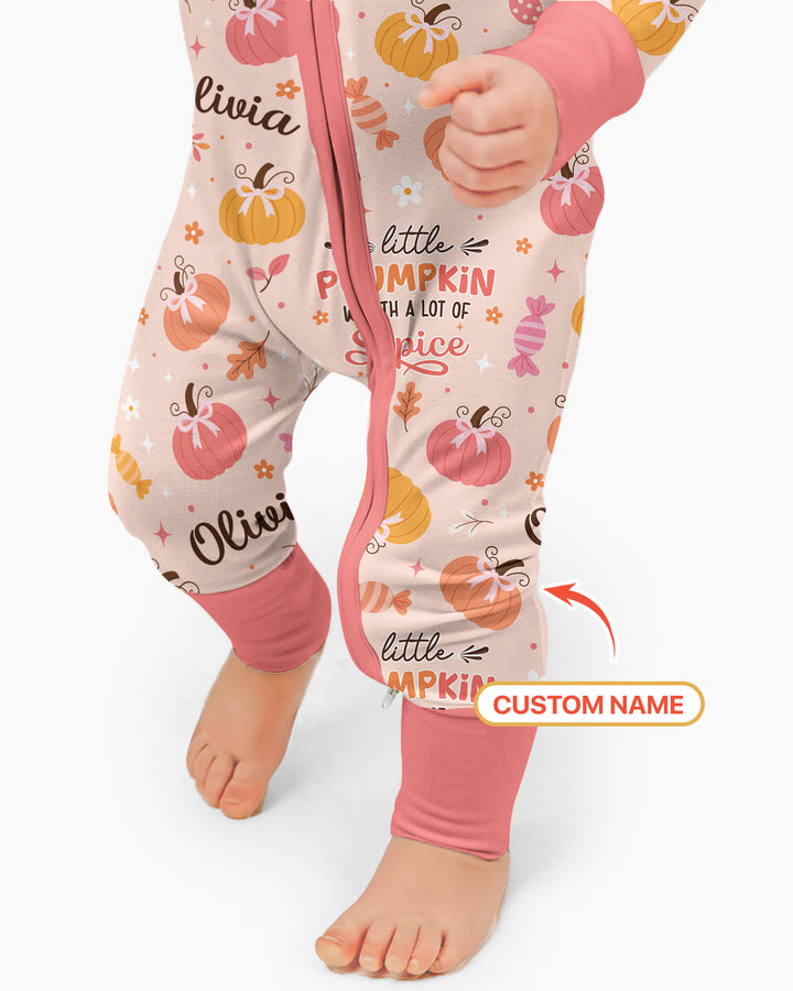 Custom Name Little Pumpkin With A Lot Of Spice Bamboo Convertible Zippy