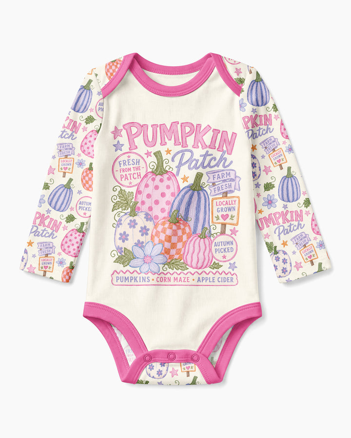 Whimsical Pumpkin Patch Bamboo Bodysuit