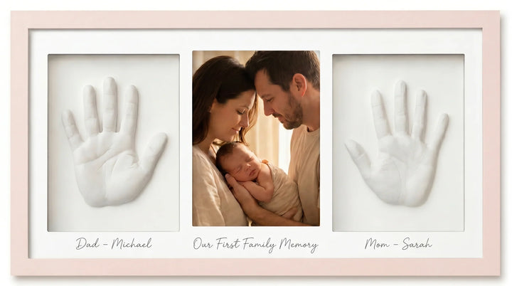 Our First Family Memory Handprint Keepsake Frame