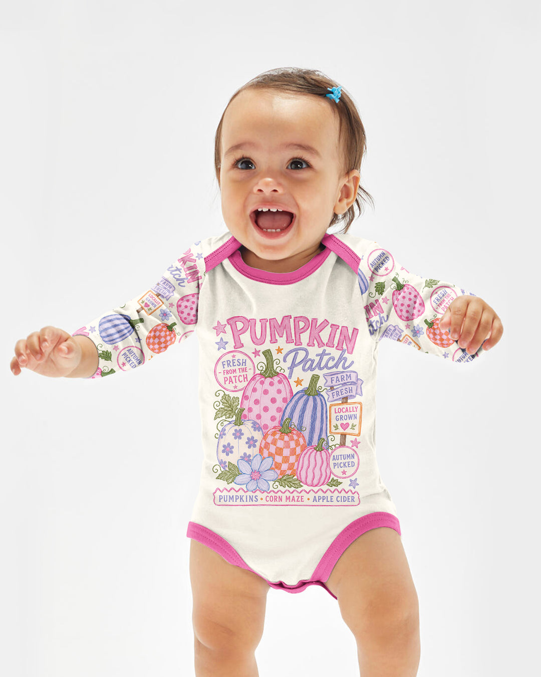 Whimsical Pumpkin Patch Bamboo Bodysuit