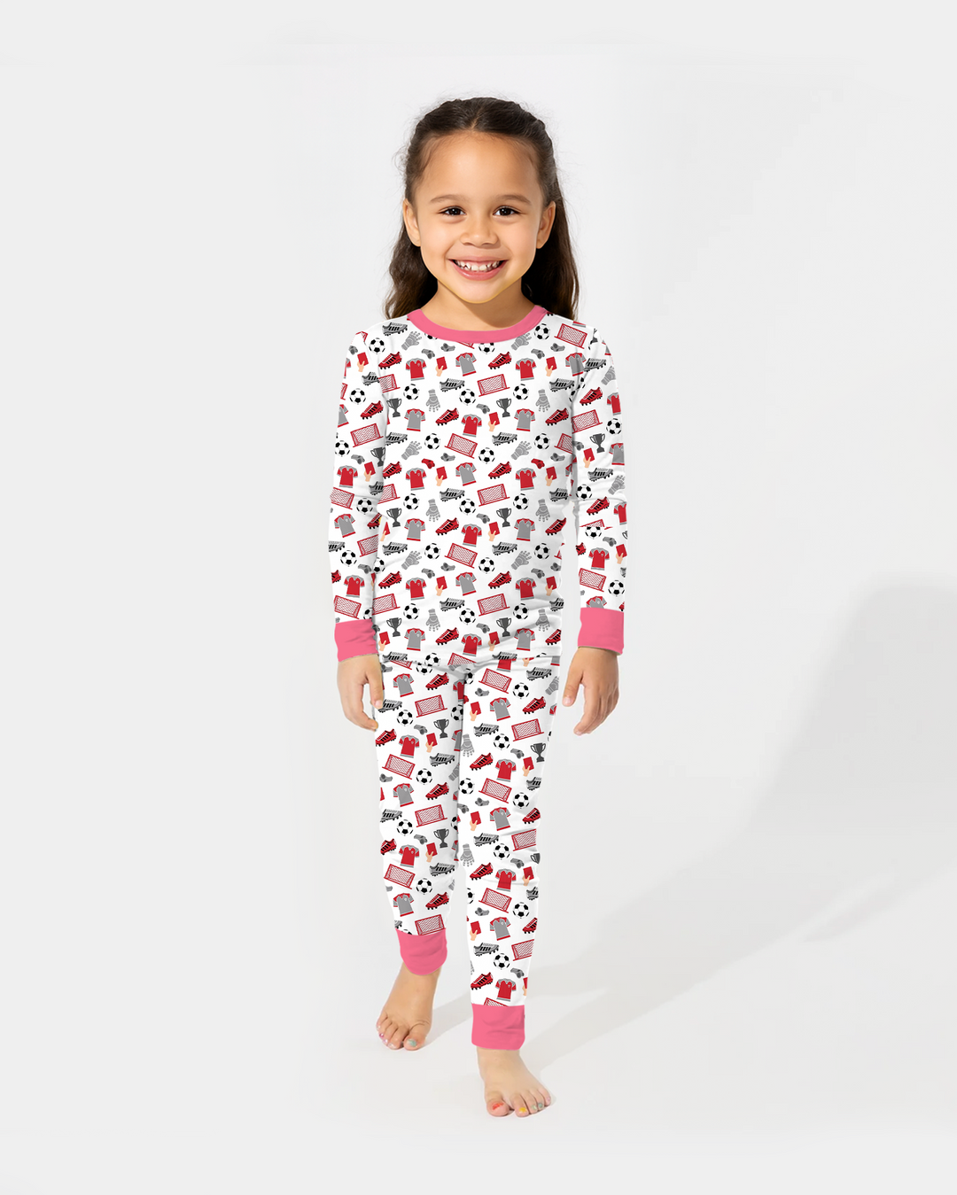 Soccer Gear Bamboo Two Piece Long Sleeve Pajama Set