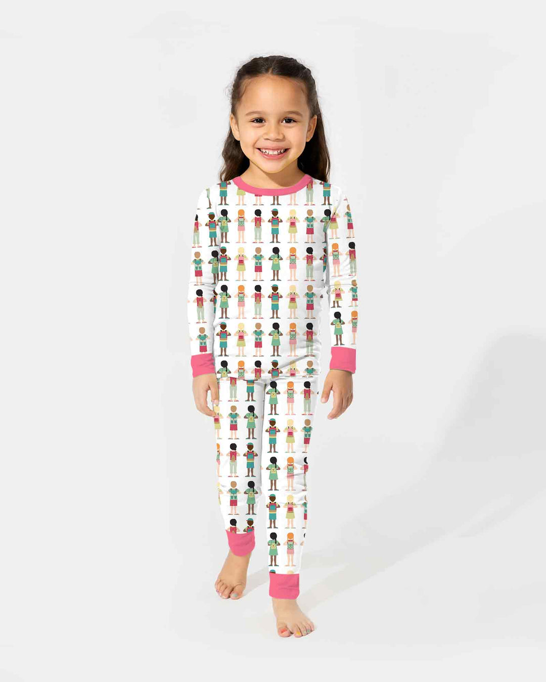 Little Friends Everywhere Bamboo Two Piece Long Sleeve Pajama Set