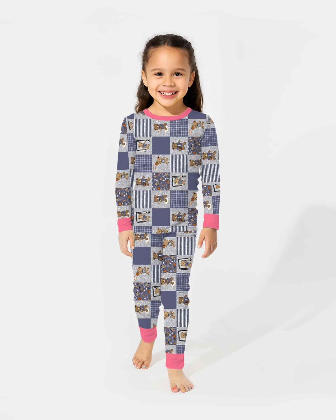 Game Day Teddy Bamboo Two Piece Long Sleeve Pajama Set