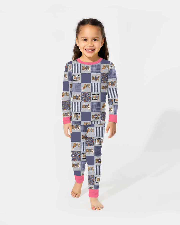 Game Day Teddy Bamboo Two Piece Long Sleeve Pajama Set
