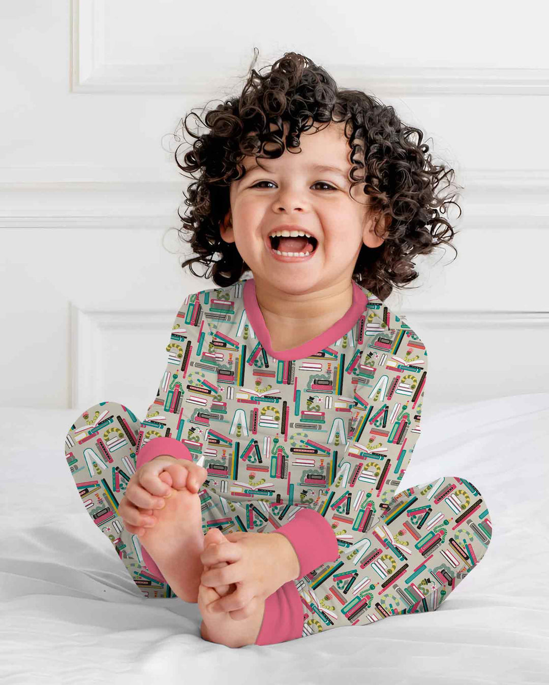 Bookworm Adventures Bamboo Two Piece Long Sleeve Pajama Set