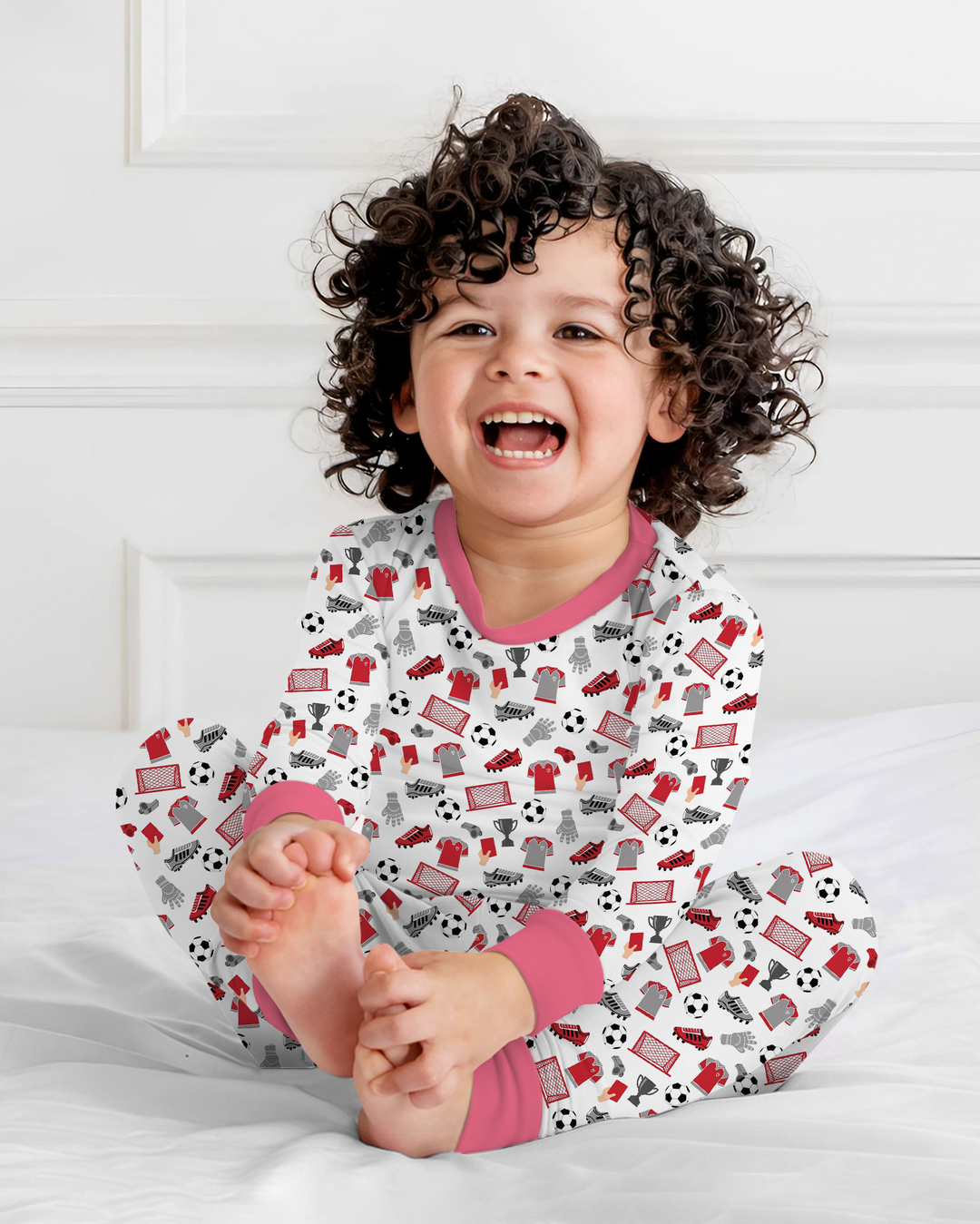 Soccer Gear Bamboo Two Piece Long Sleeve Pajama Set