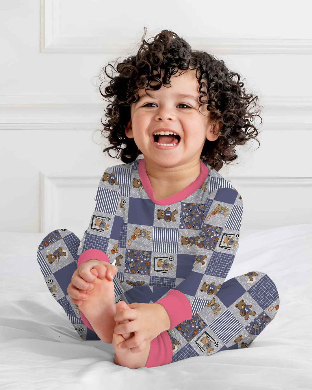 Game Day Teddy Bamboo Two Piece Long Sleeve Pajama Set