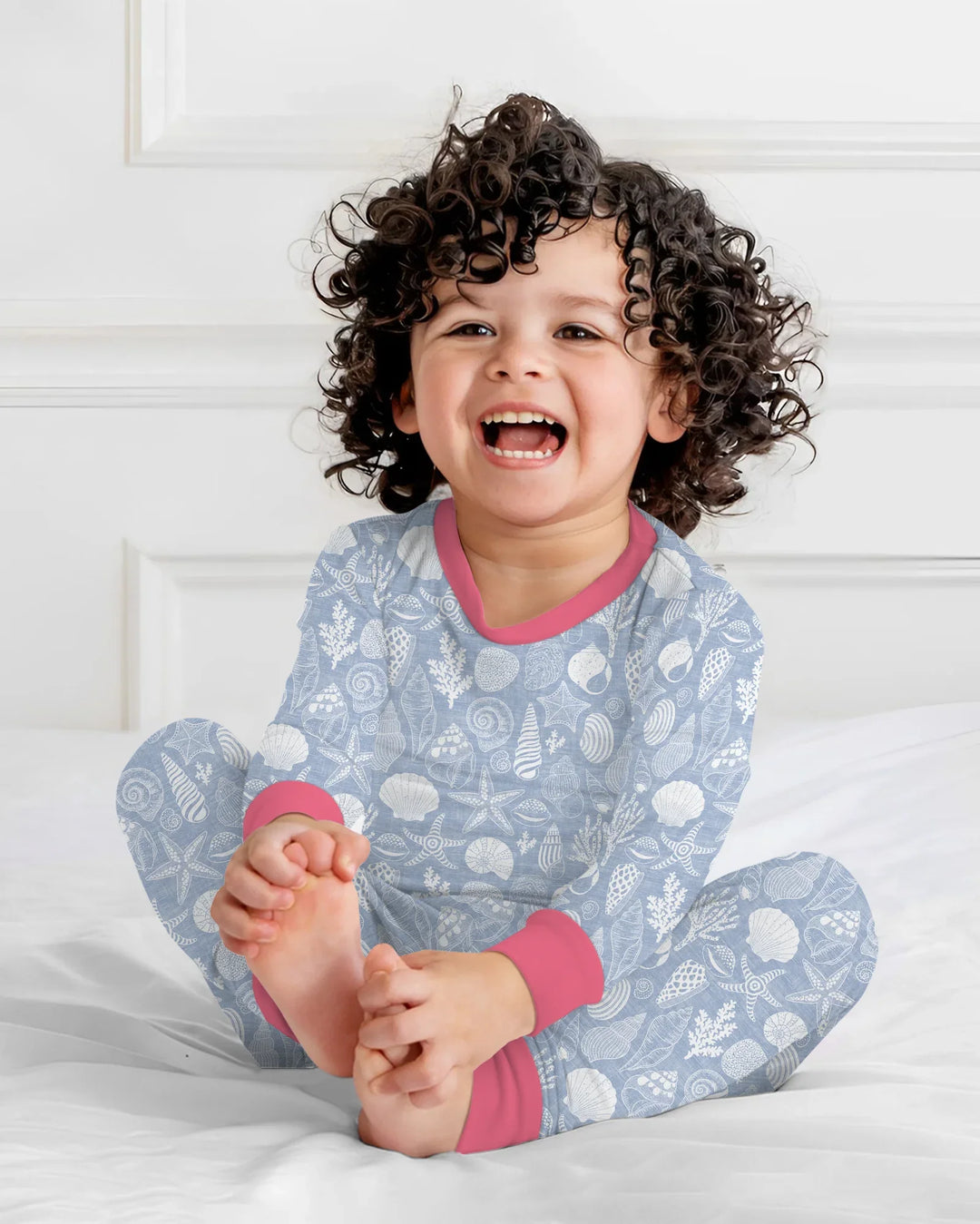 Coastal Treasures Bamboo Two Piece Long Sleeve Pajama Set
