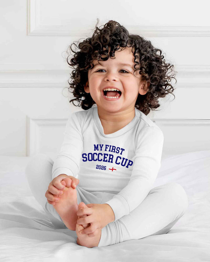 My First Soccer Cup 2026 Bamboo Two Piece Long Sleeve Pajama Set