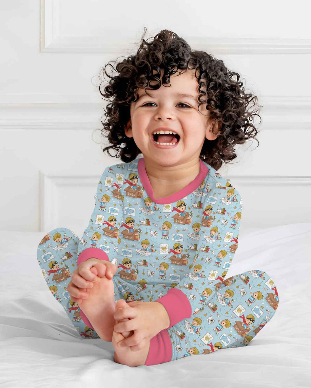 Tiny Explorer Tales Bamboo Two Piece Long Sleeve Pajama Set