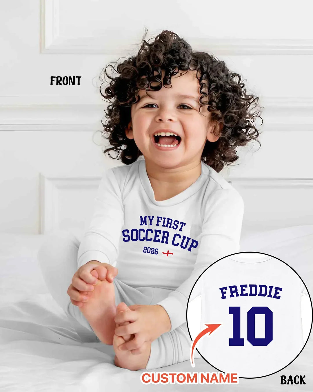 My First Soccer Cup 2026 Bamboo Two Piece Long Sleeve Pajama Set