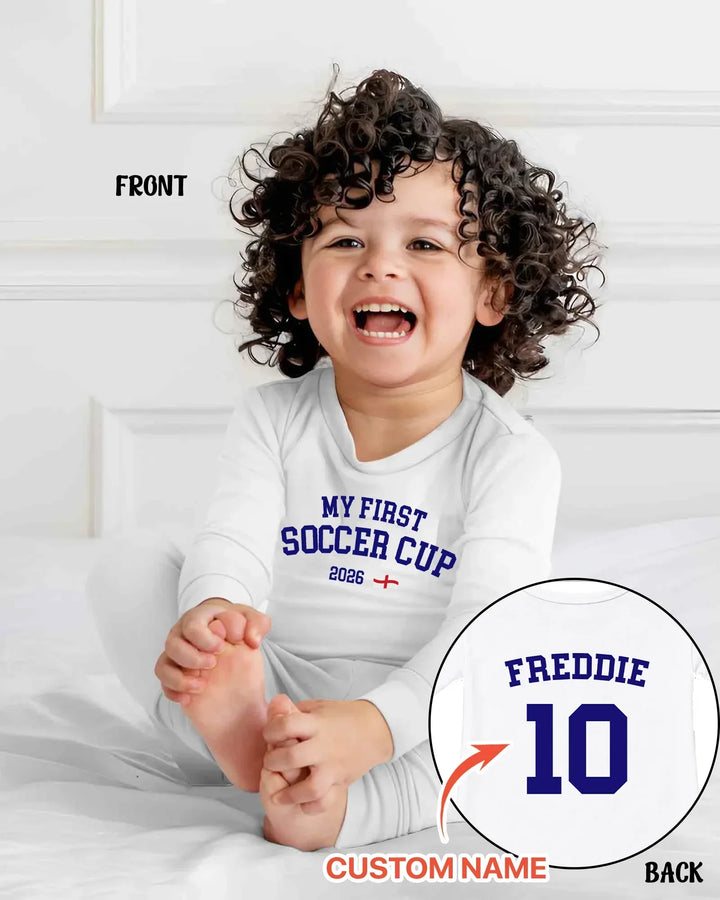 My First Soccer Cup 2026 Bamboo Two Piece Long Sleeve Pajama Set