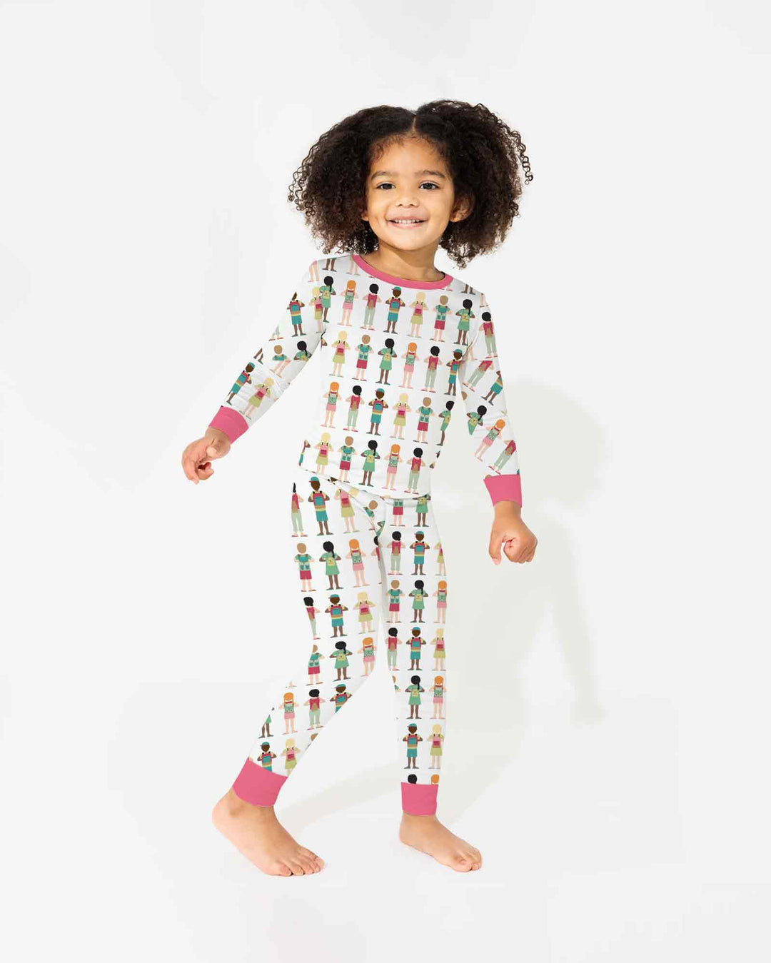 Little Friends Everywhere Bamboo Two Piece Long Sleeve Pajama Set