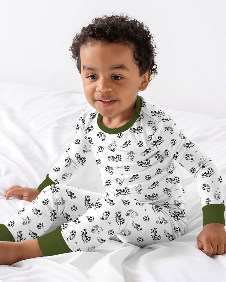 Future Soccer Champion Bamboo Two Piece Long Sleeve Pajama Set