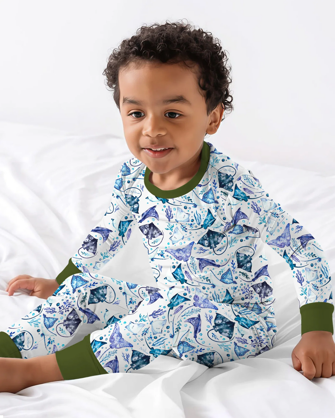 Ocean Dreams Drift Bamboo Two Piece Long Sleeve Pajama Set