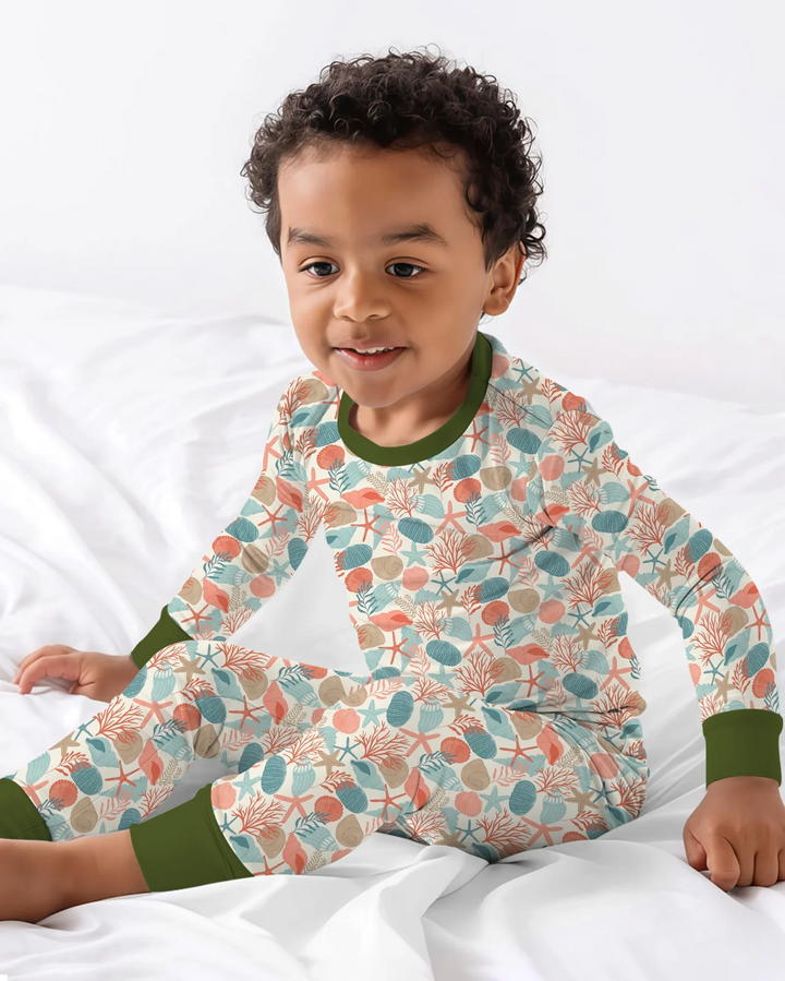 Coral Coast Treasures Bamboo Two Piece Long Sleeve Pajama Set