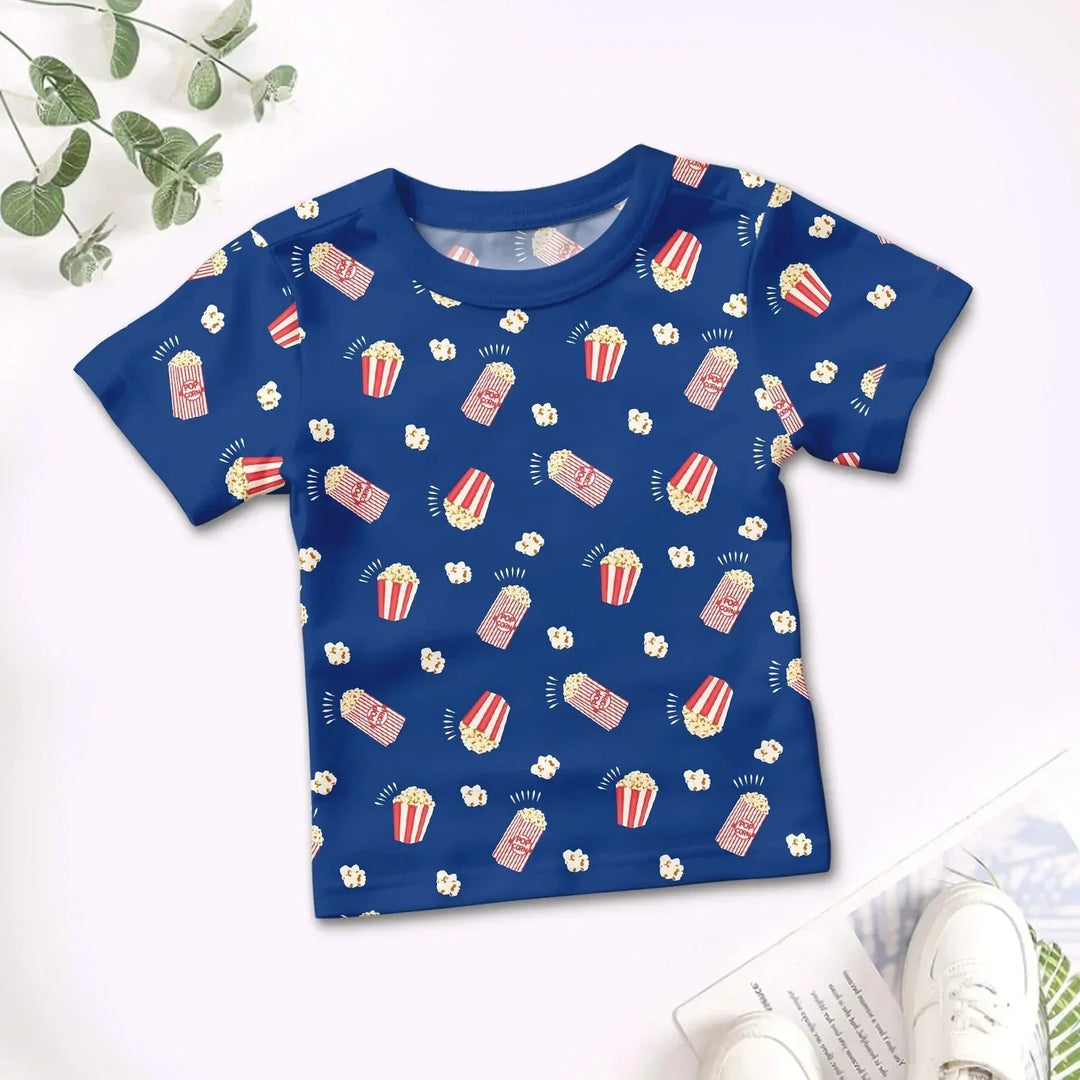 Popcorn Two Piece Short Sleeve Pajama Set , Popcorn Two Piece Short Sleeve Pajama Set - 12-18M