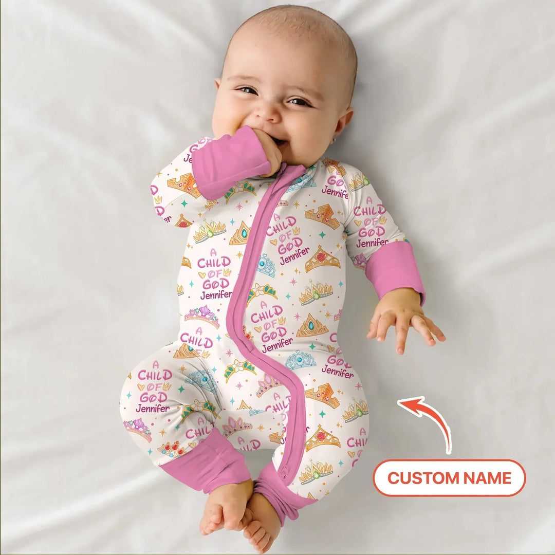 Princess A Child Of God Custom Name Convertible Zippy , Princess A Child Of God Custom Name Convertible Zippy - 0-3M