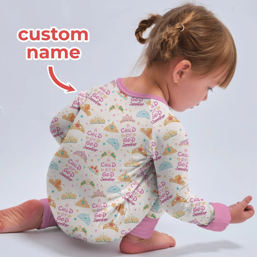Princess A Child Of God Custom Name Convertible Zippy , Princess A Child Of God Custom Name Convertible Zippy - 0-3M