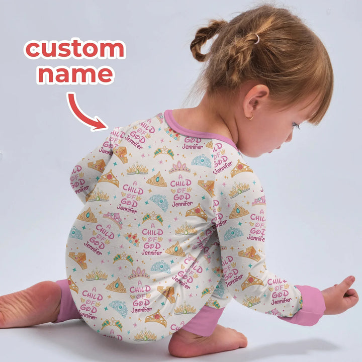 Princess A Child Of God Custom Name Convertible Zippy , Princess A Child Of God Custom Name Convertible Zippy - 0-3M