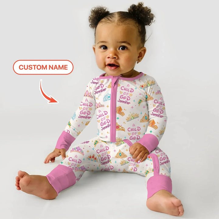 Princess A Child Of God Custom Name Convertible Zippy , Princess A Child Of God Custom Name Convertible Zippy - 0-3M
