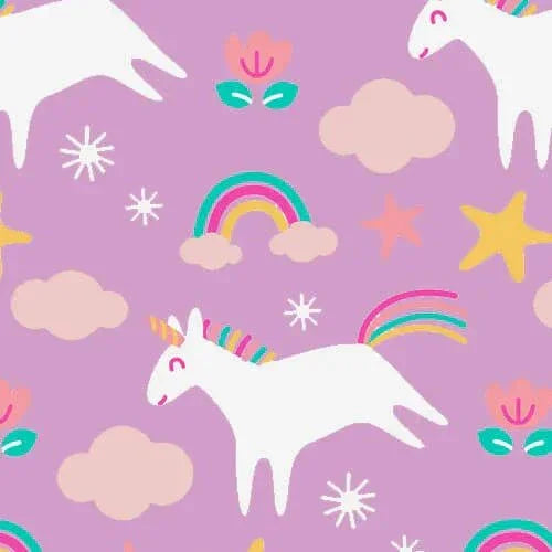 Purple Unicorns Two Piece Short Sleeve Pajama Set , Purple Unicorns Two Piece Short Sleeve Pajama Set - 12-18M