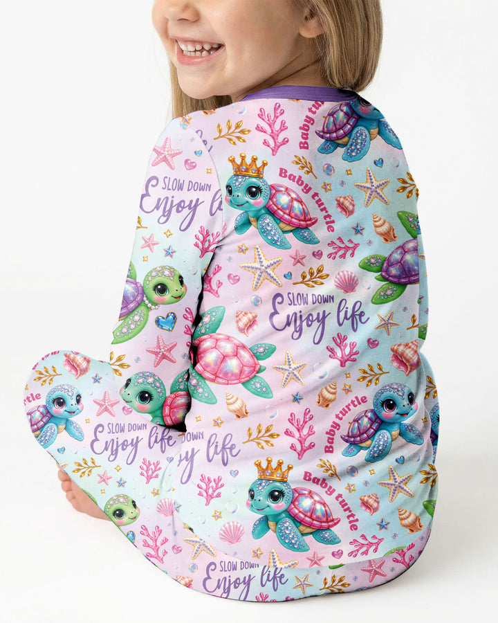 Baby Turtle Bamboo Two Piece Long Sleeve Pajama Set