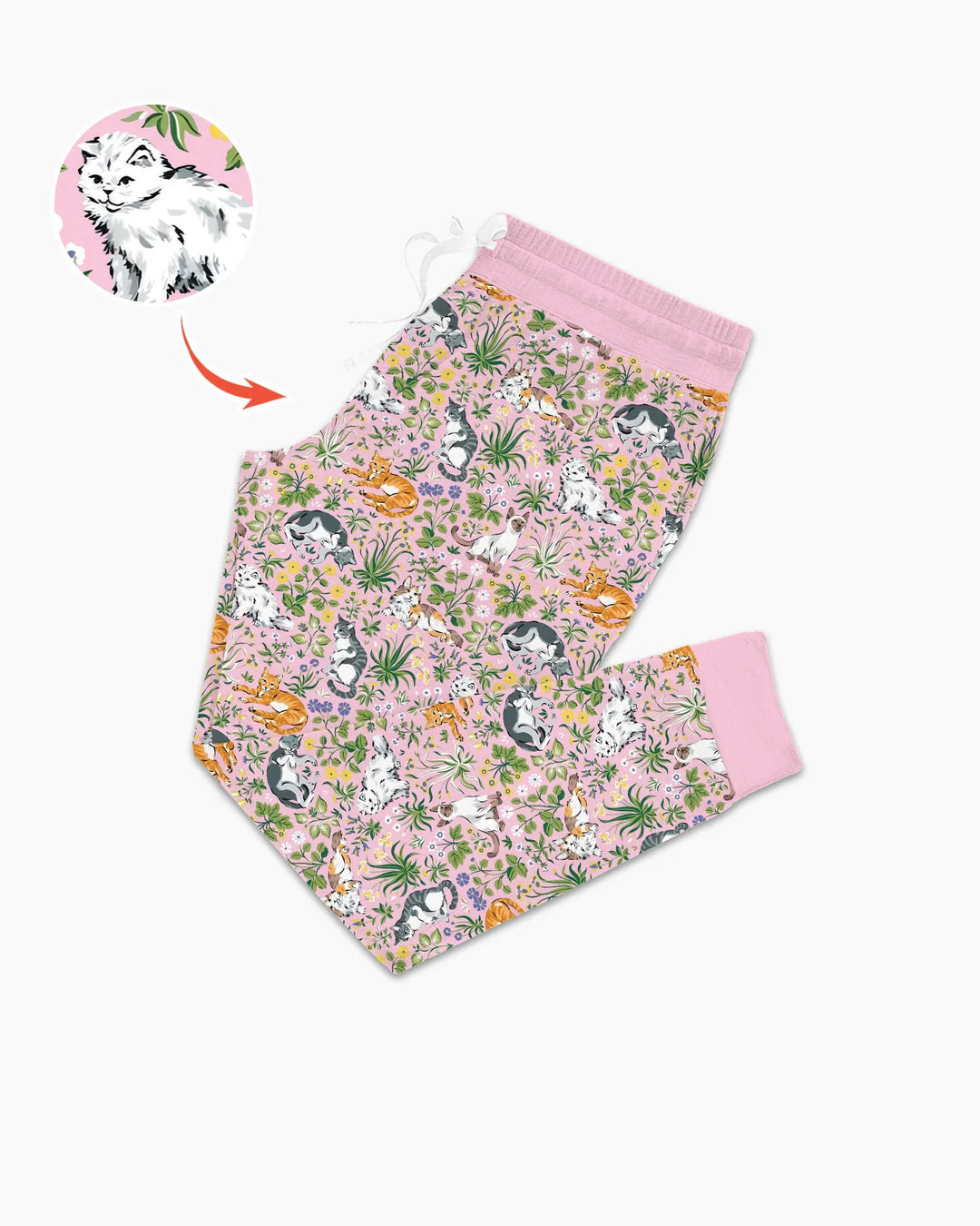 Kitten Garden Family Matching Bamboo Women Pajama Set