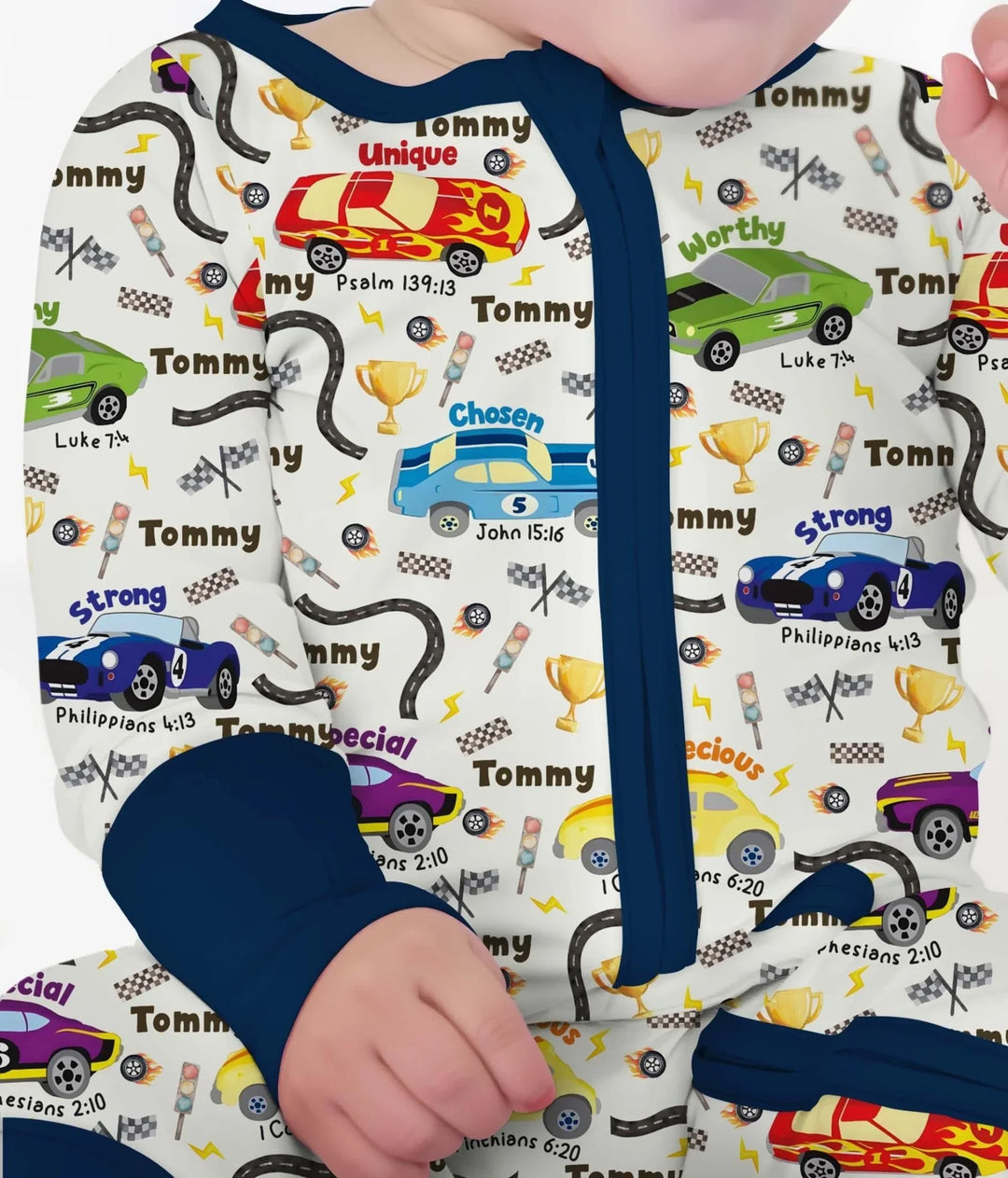 Racing Fun God Says I Am Custom Name Convertible Zippy , Racing Fun God Says I Am Custom Name Convertible Zippy - 0-3M