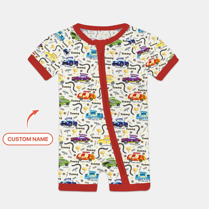 Racing Fun God Says I Am Custom Name Shorty Zippy , Racing Fun God Says I Am Custom Name Shorty Zippy - 0-3M
