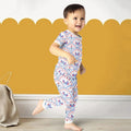Red White and Blue Scalloped Two Piece Short Sleeve Pajama Set , Red White and Blue Scalloped Two Piece Short Sleeve Pajama Set - 12-18M