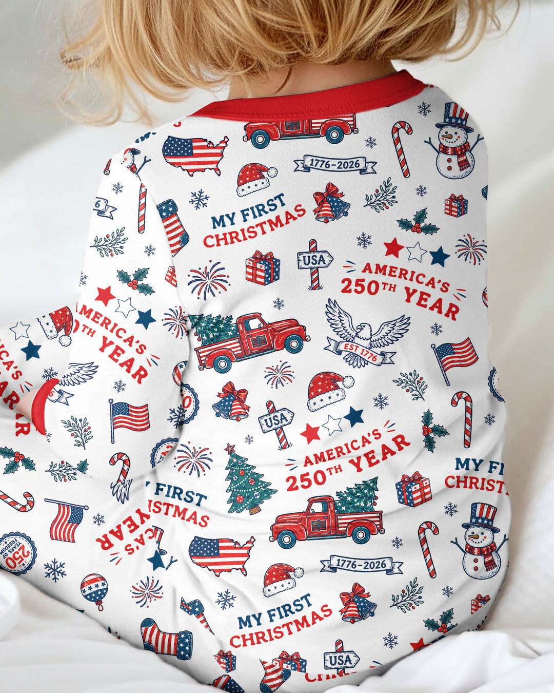 First Christmas In 250th Anniversary Custom Name Bamboo Convertible Zippy