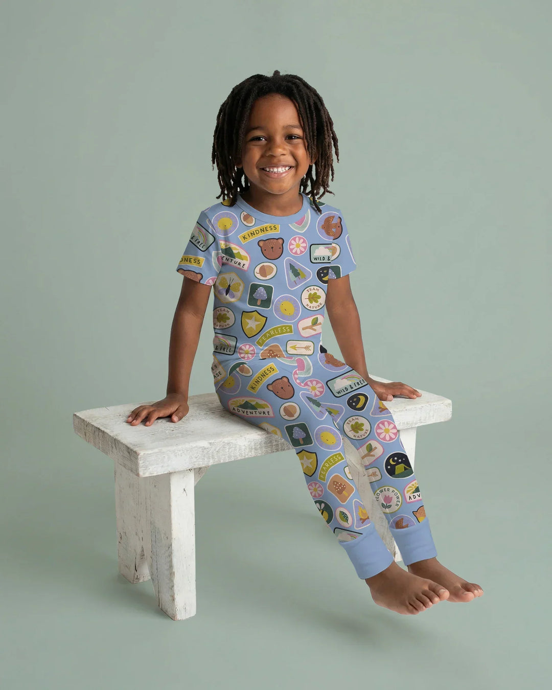 Little Explorer Bamboo Two Piece Short Sleeve Pajama Set