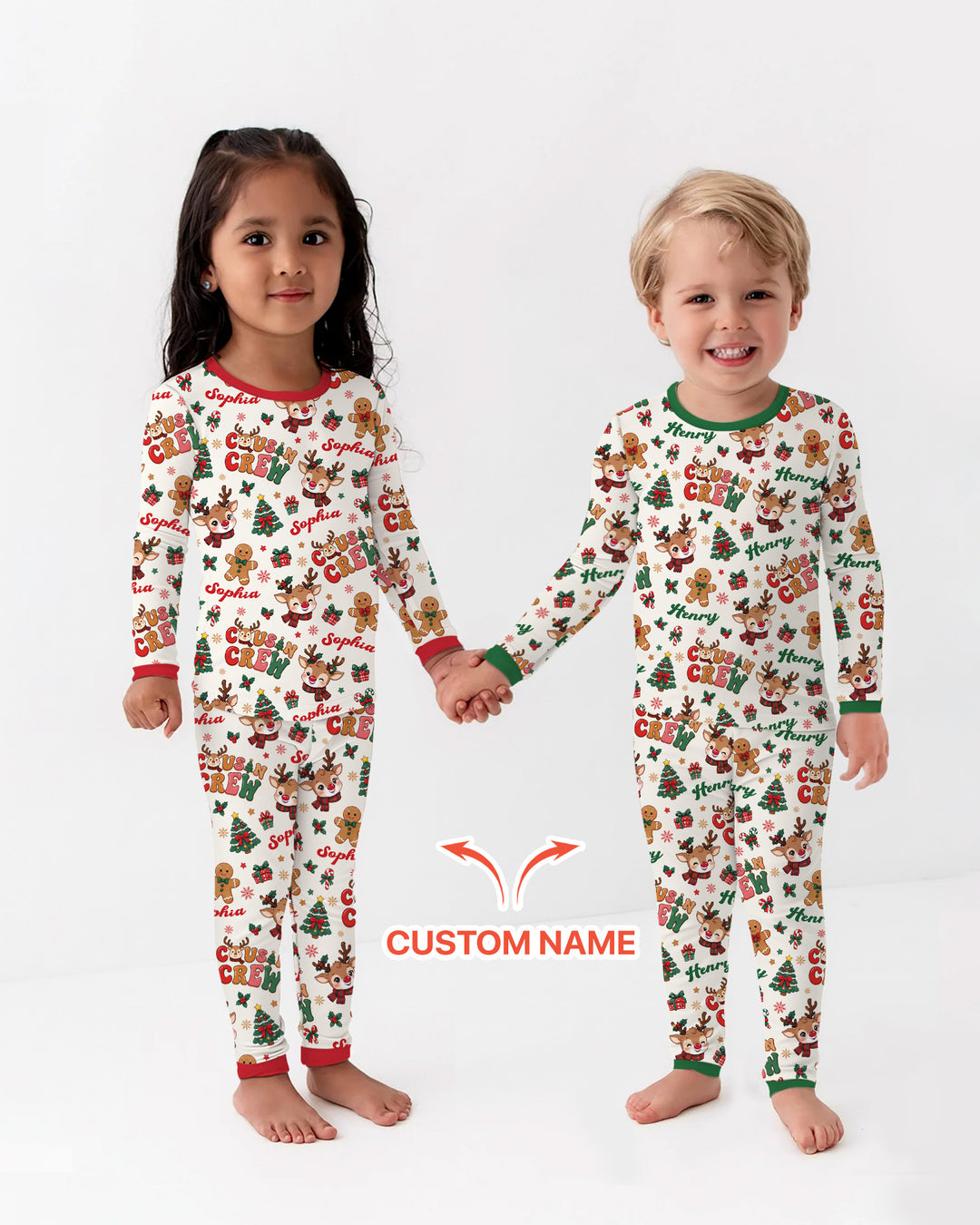Personalized Christmas Cousin Crew Bamboo Convertible Zippy