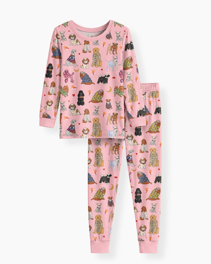 Paws In Pajamas Bamboo Two Piece Long Sleeve Pajama Set
