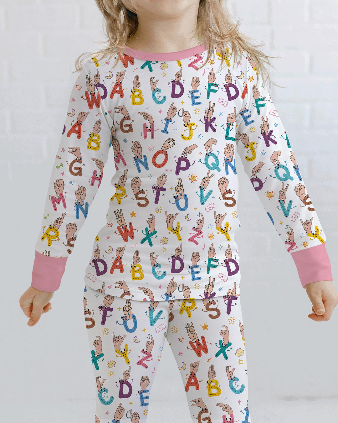 Love Needs No Words Bamboo Two Piece Long Sleeve Pajama Set