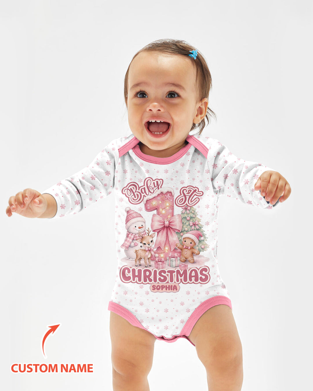 Snow Baby Christmas Bamboo Bodysuit