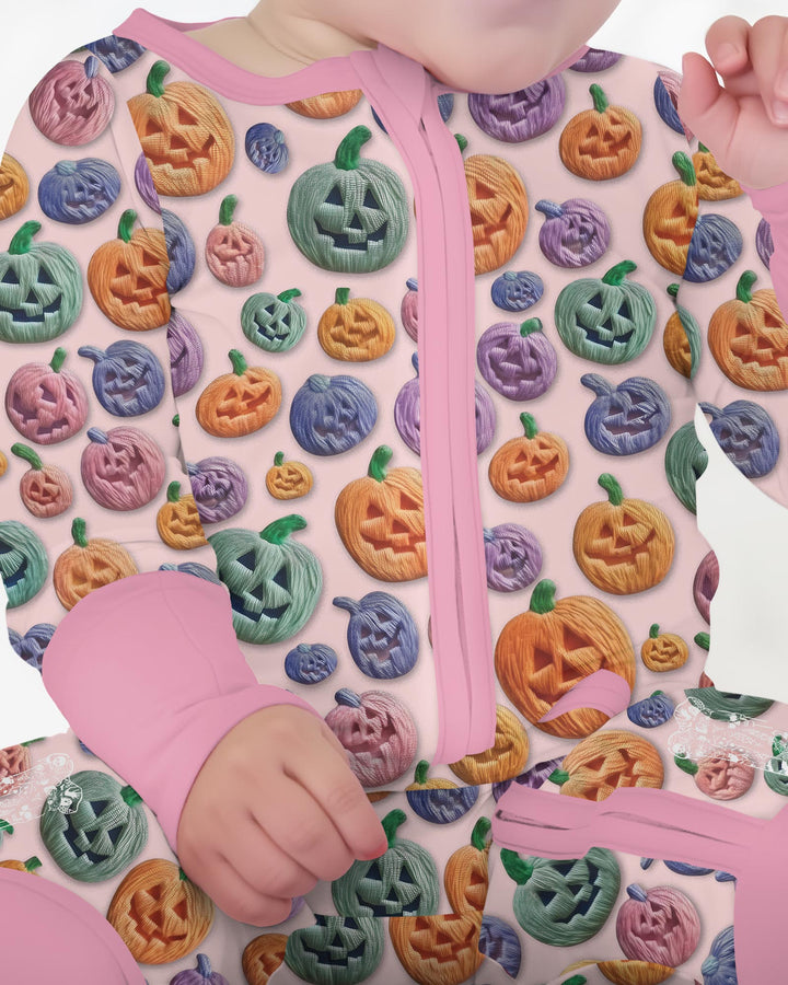 Happy Halloween Pastel Jack O Lanterns Bamboo Convertible Zippy