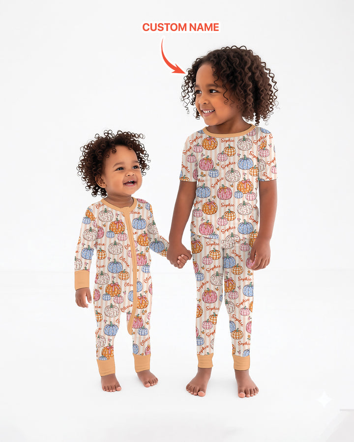 CUSTOM Template Bamboo Two Piece Short Sleeve Pyjamas Set