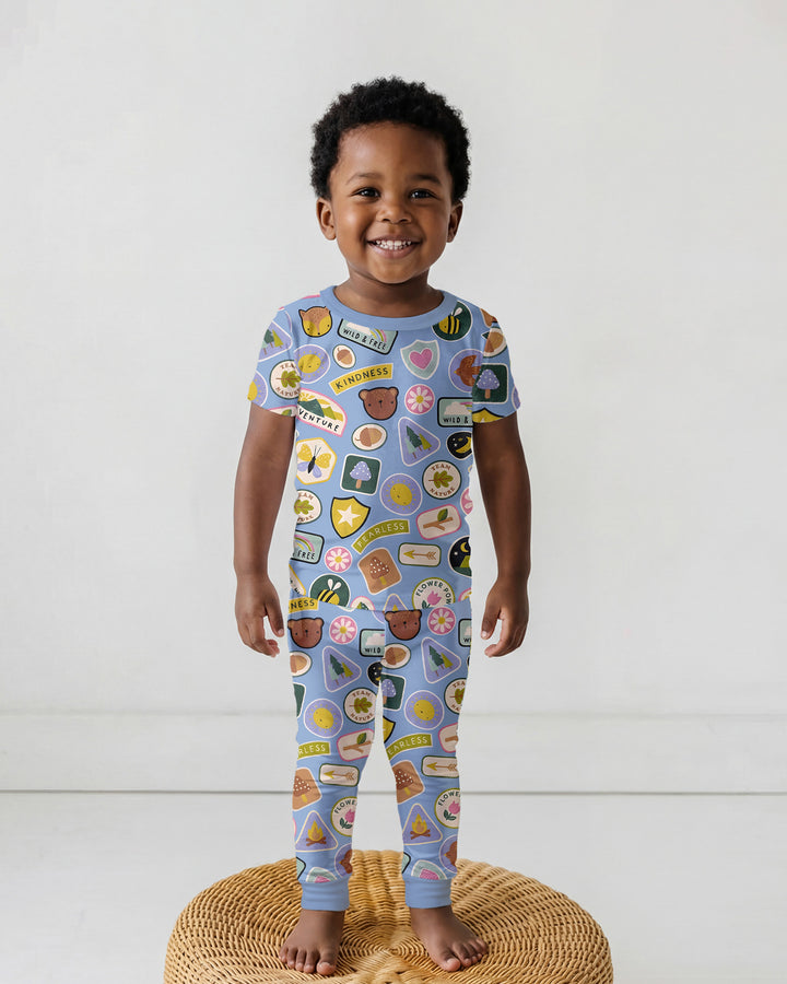 Little Explorer Bamboo Two Piece Short Sleeve Pajama Set