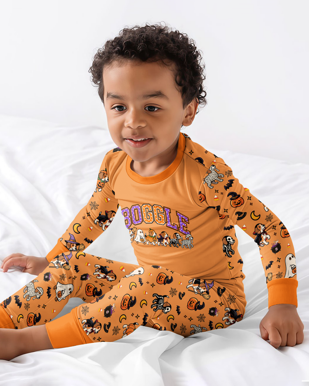 Halloween Boogle Bamboo Two Piece Long Sleeve Pajama Set