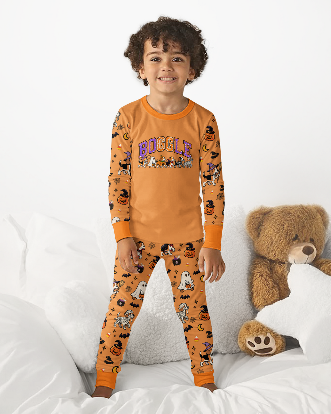 Halloween Boogle Bamboo Two Piece Long Sleeve Pajama Set