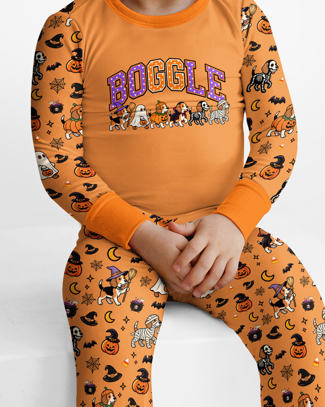 Halloween Boogle Bamboo Two Piece Long Sleeve Pajama Set